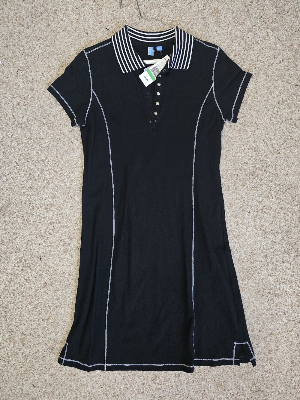 Sideways Hit a High Note Dress - Black and White, size Large
